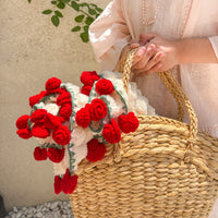 Romantic rose bouquet blanket