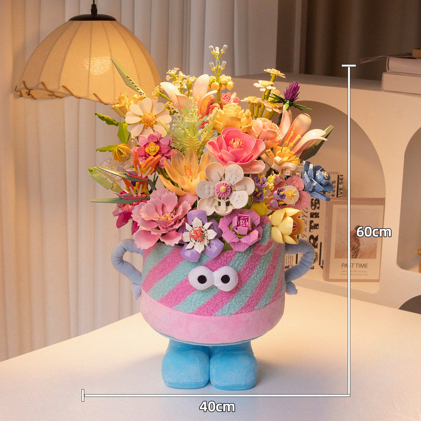 Handmade building block flower bouquet