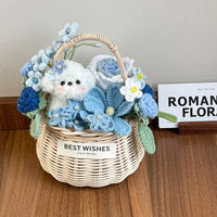 Hand-woven flower basket