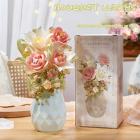 Everlasting flower building block vase