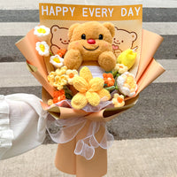 Doll mix and match hand-crocheted bouquet