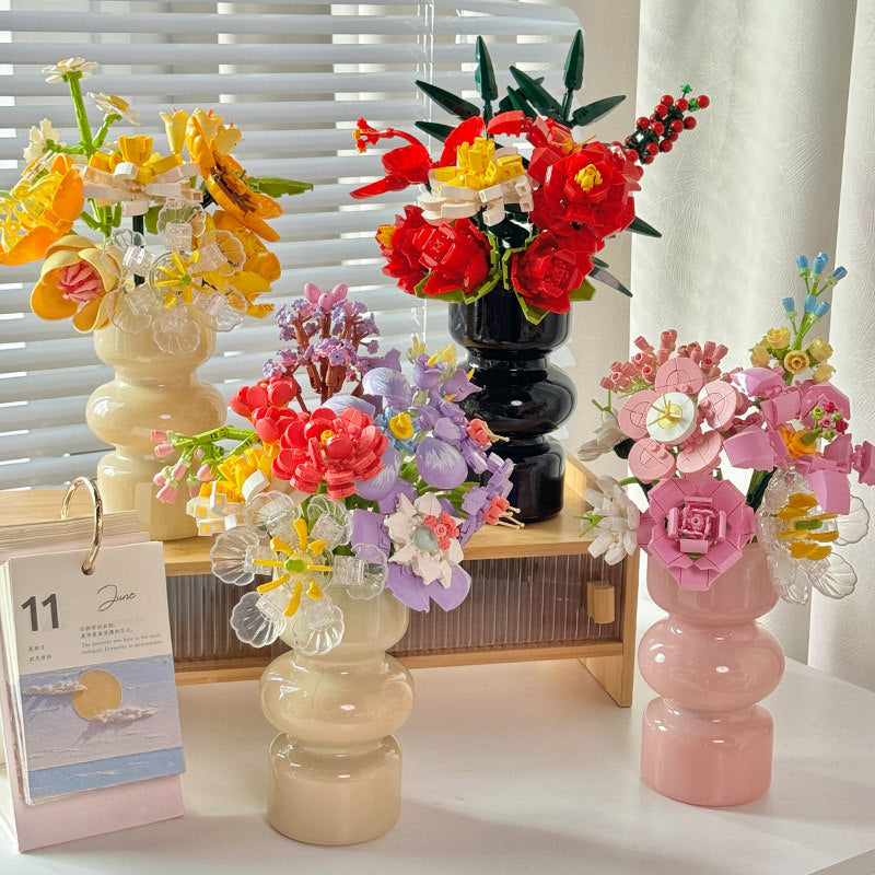 Building block bouquet + vase