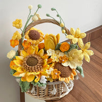 Hand-woven flower basket