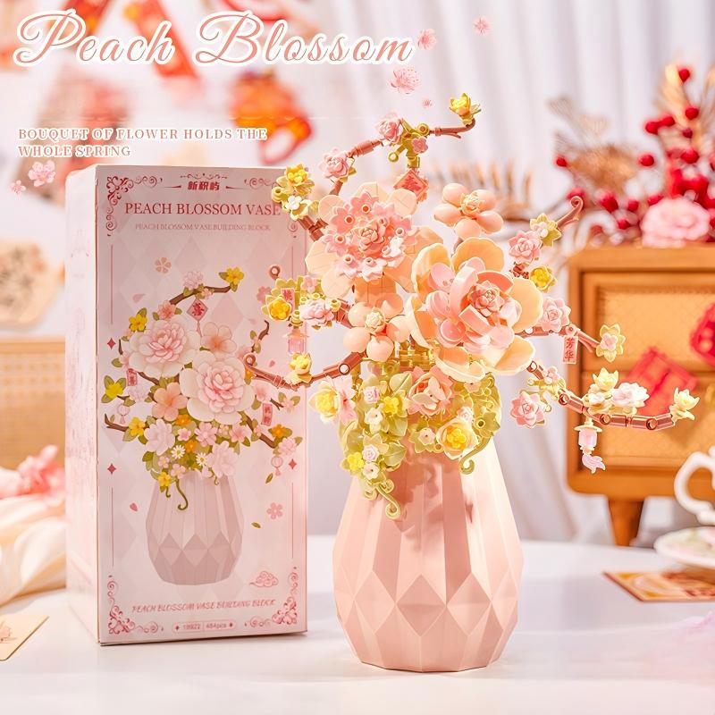 Everlasting flower building block vase