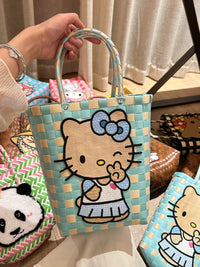 kitty woven bag