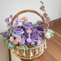 Hand-woven flower basket