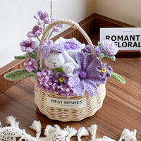 Hand-woven flower basket
