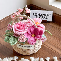 Hand-woven flower basket