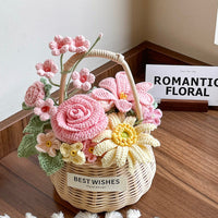 Hand-woven flower basket