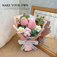 Hand-crocheted mini flower bouquet (handmade gift)