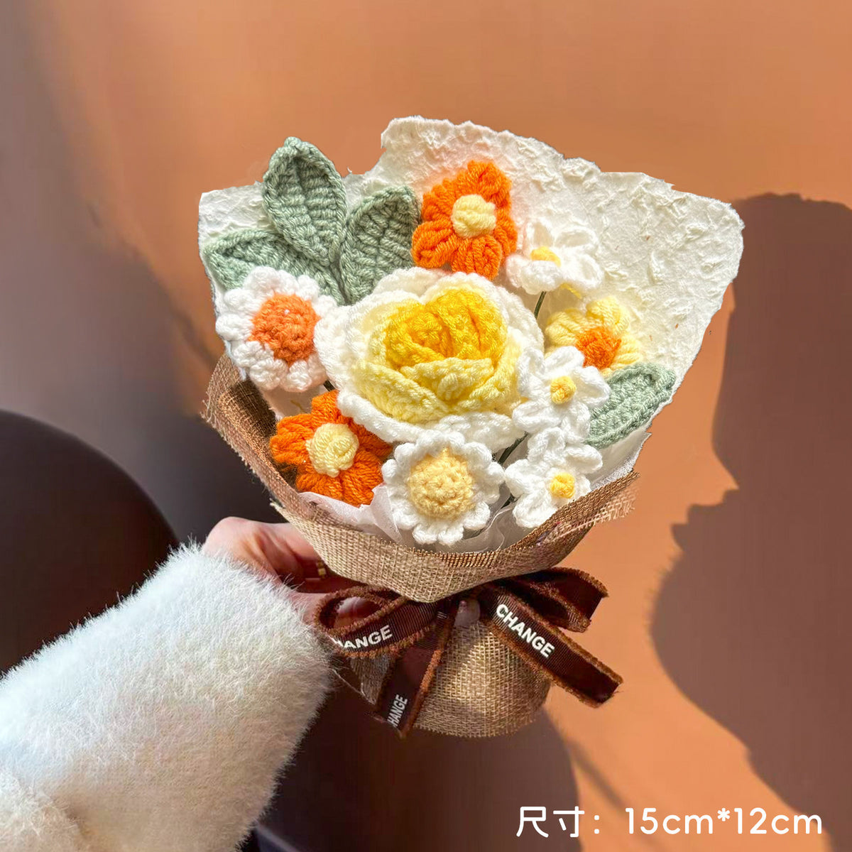 Hand-Knitted Flower – Finished Gift Box