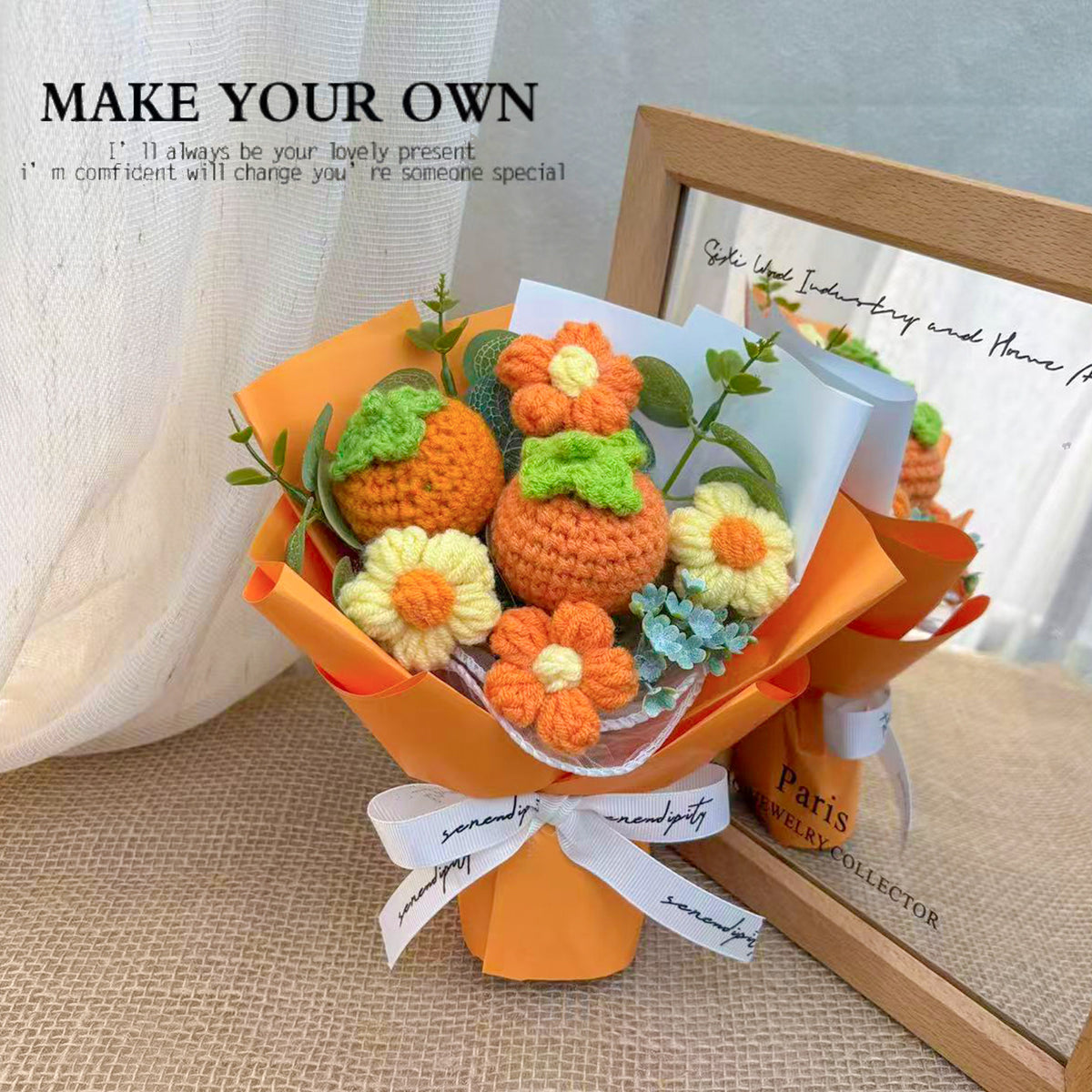 Hand-crocheted mini flower bouquet (handmade gift)