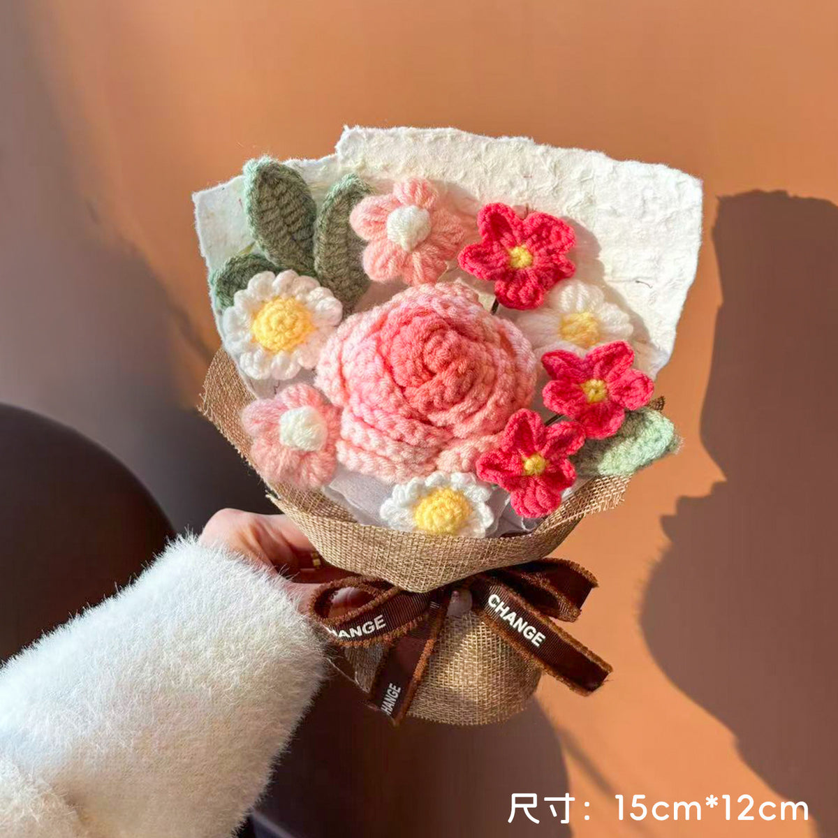 Hand-Knitted Flower – Finished Gift Box