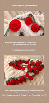 Romantic rose bouquet blanket
