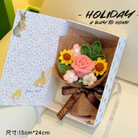 Hand-Knitted Flower – Finished Gift Box