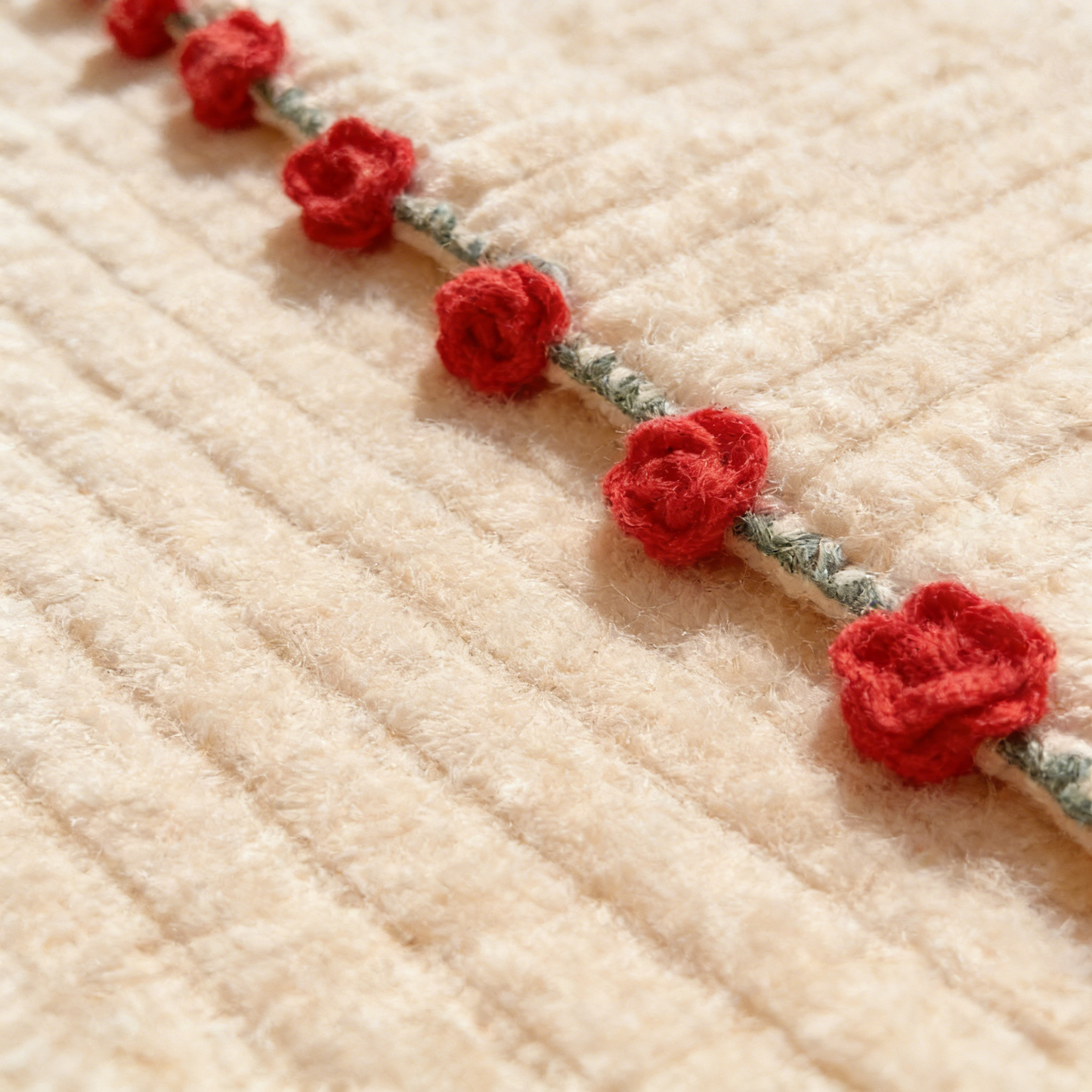 Romantic rose bouquet blanket