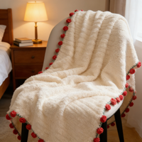 Romantic rose bouquet blanket