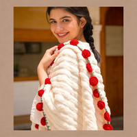 Romantic rose bouquet blanket