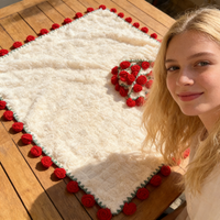 Romantic rose bouquet blanket