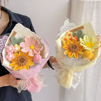 Hand-Knitted Flower – Finished Gift Box