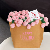 Handmade rose flower blanket - Gift box packaging