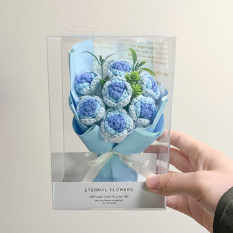 compare product Hand-crocheted mini flower bouquet (handmade gift)