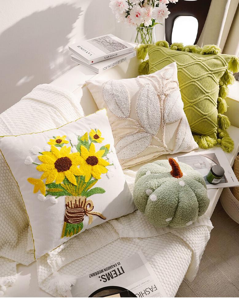 Fresh and simple style throw pillow