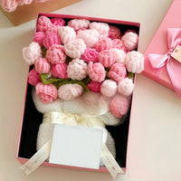 Handmade rose flower blanket - Gift box packaging