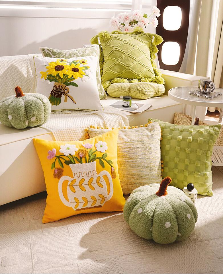 Fresh and simple style throw pillow