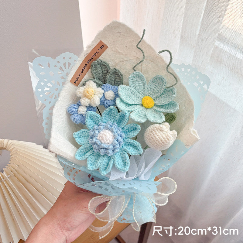 Hand-Knitted Flower – Finished Gift Box