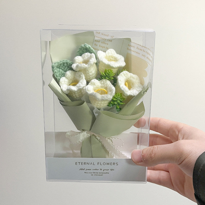 Hand-crocheted mini flower bouquet (handmade gift)