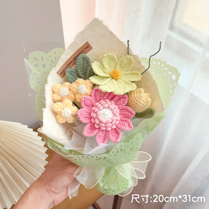Hand-Knitted Flower – Finished Gift Box