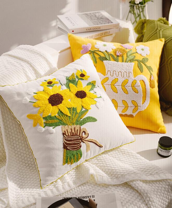 Fresh and simple style throw pillow