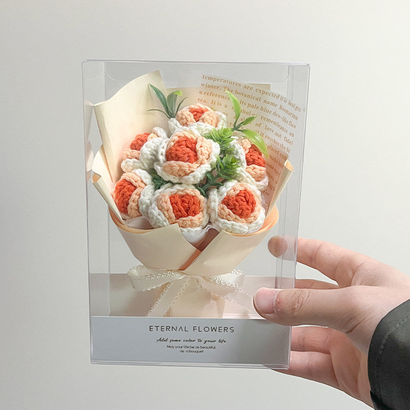 Hand-crocheted mini flower bouquet (handmade gift)