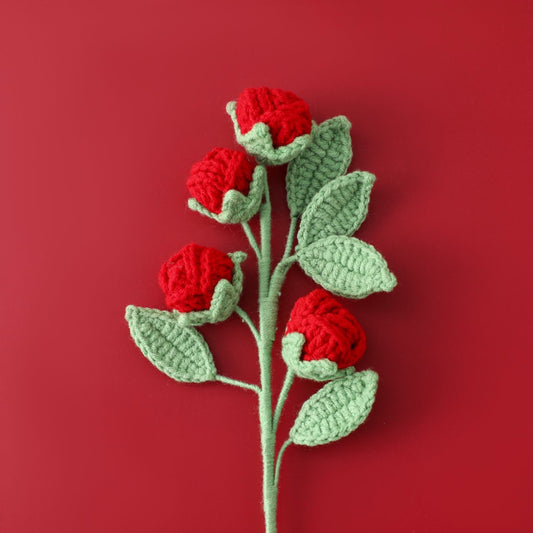 Crocheted Multi-Headed Rose