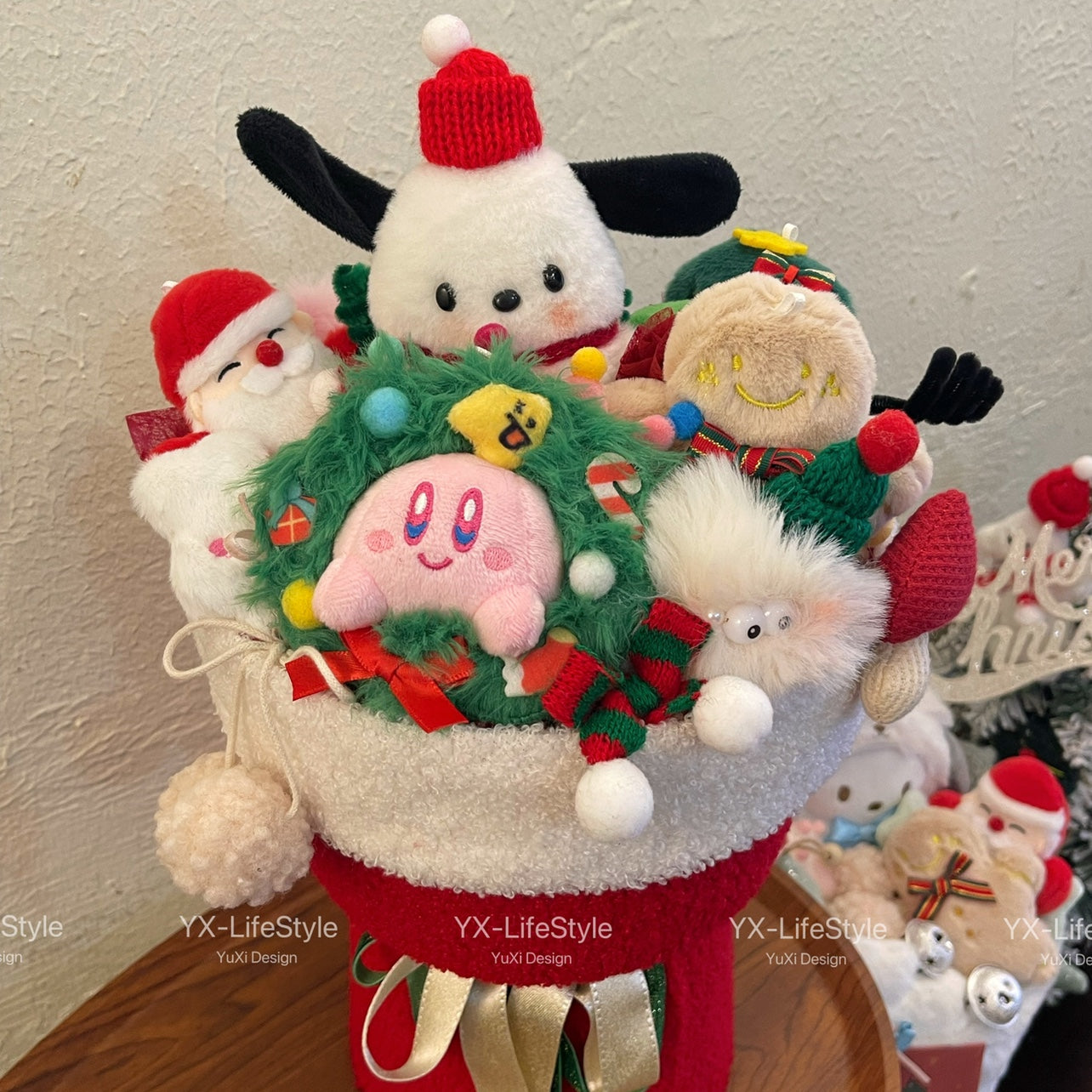 Christmas Gift Bouquet Kirby Pacha Dog Doll