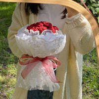 Lace Hand-woven 12 Small Roses/6 Gradient Rose