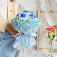 Lace Hand-woven 12 Small Roses/6 Gradient Rose