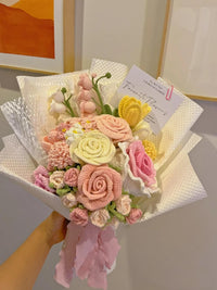 Hand-woven Rose Sims Azalea Mixed Bouquet