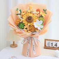 Handwoven Sunflower Rose Bouquet