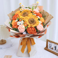 Handwoven Sunflower Rose Bouquet