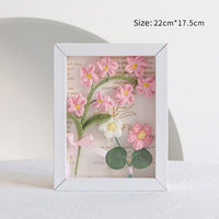 Handmade Knitted Flower Shadow Box Frame