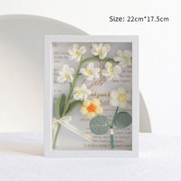 Handmade Knitted Flower Shadow Box Frame