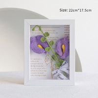 Handmade Knitted Flower Shadow Box Frame