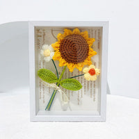 Handmade Knitted Flower Shadow Box Frame