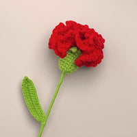 Handmade Carnation Crochet Flower  Knitted Flower