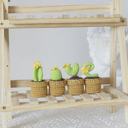 Hand Woven Knitted Cactus Potted Plant