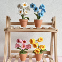 Handmade lily of the Valley  Woven Potted Plants Completed