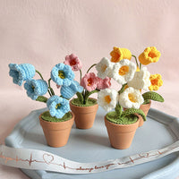 Handmade lily of the Valley  Woven Potted Plants Completed