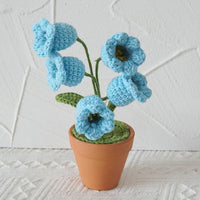 Handmade lily of the Valley  Woven Potted Plants Completed
